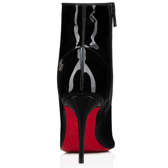 Christian Louboutin Sporty Kate Booty 85 Black Patent CL Ankle Heel Bootie 36.5 - Picture 13 of 15